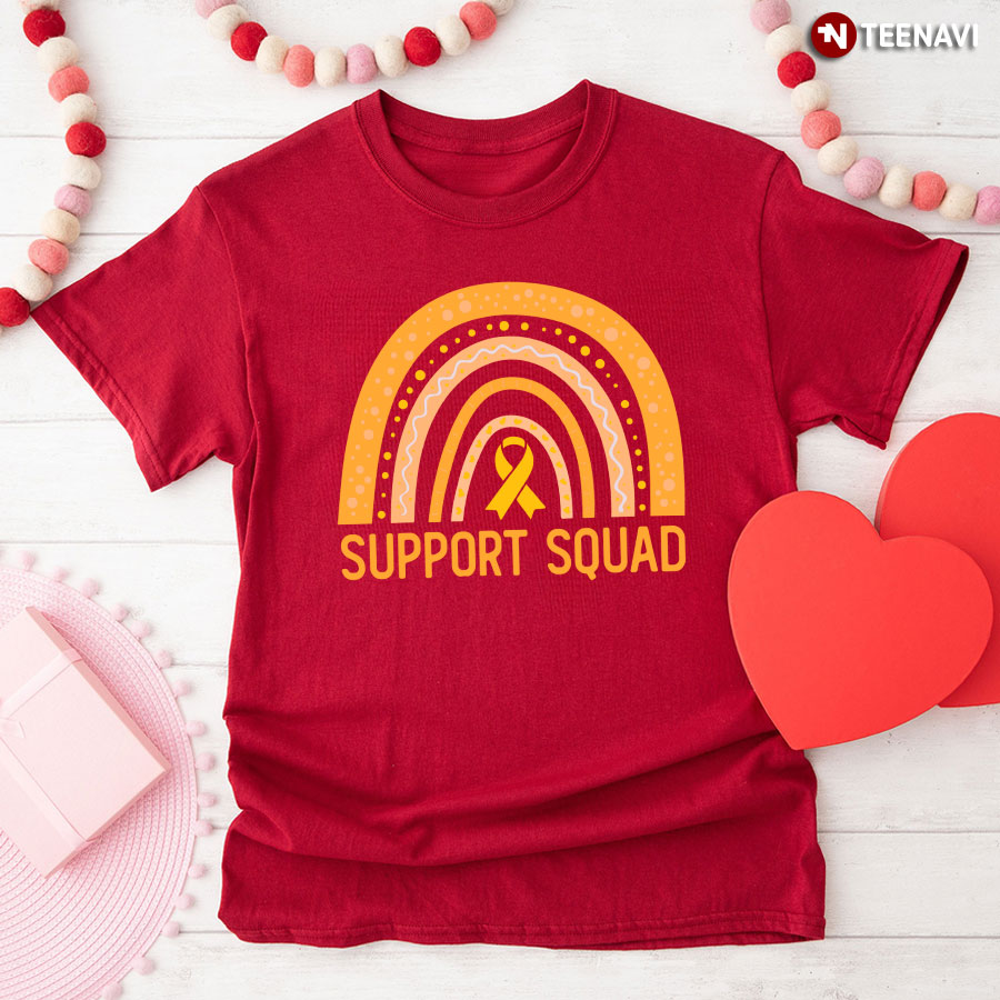Support Squad Rainbow Childhood Cancer T-Shirt