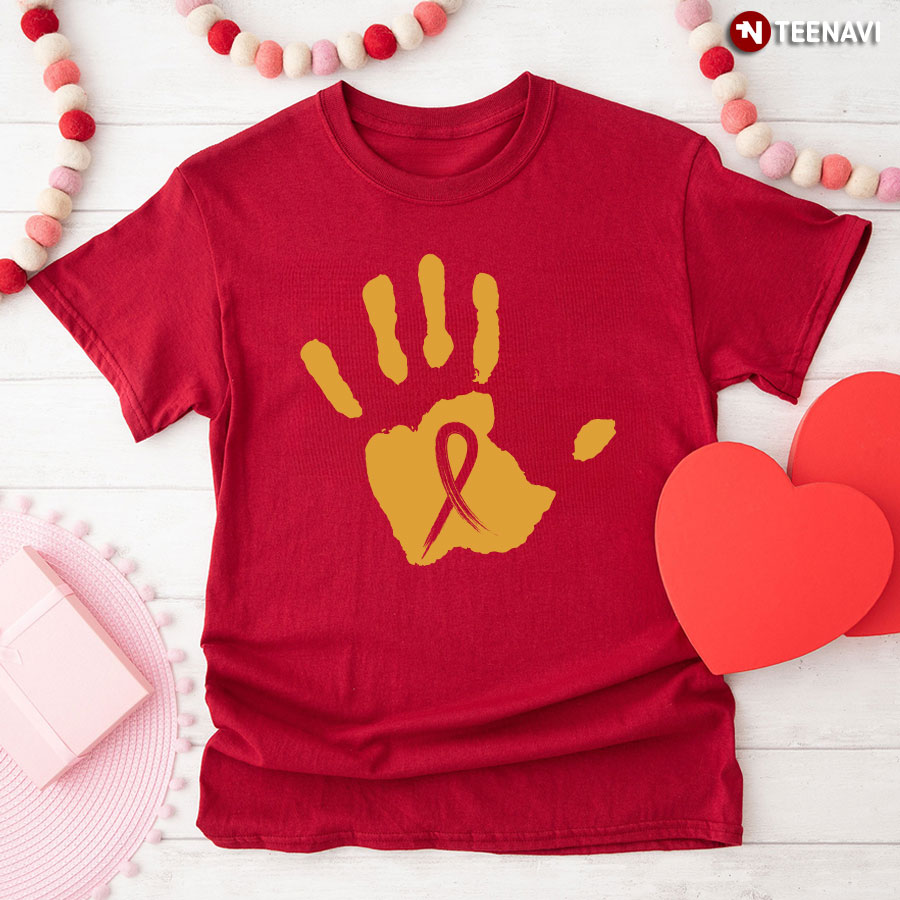 Childhood Cancer Awareness Hand T-Shirt