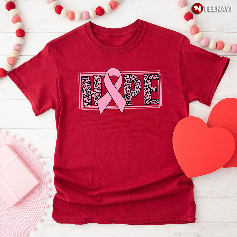 Hope Pink Ribbon Breast Cancer Awareness T-Shirt