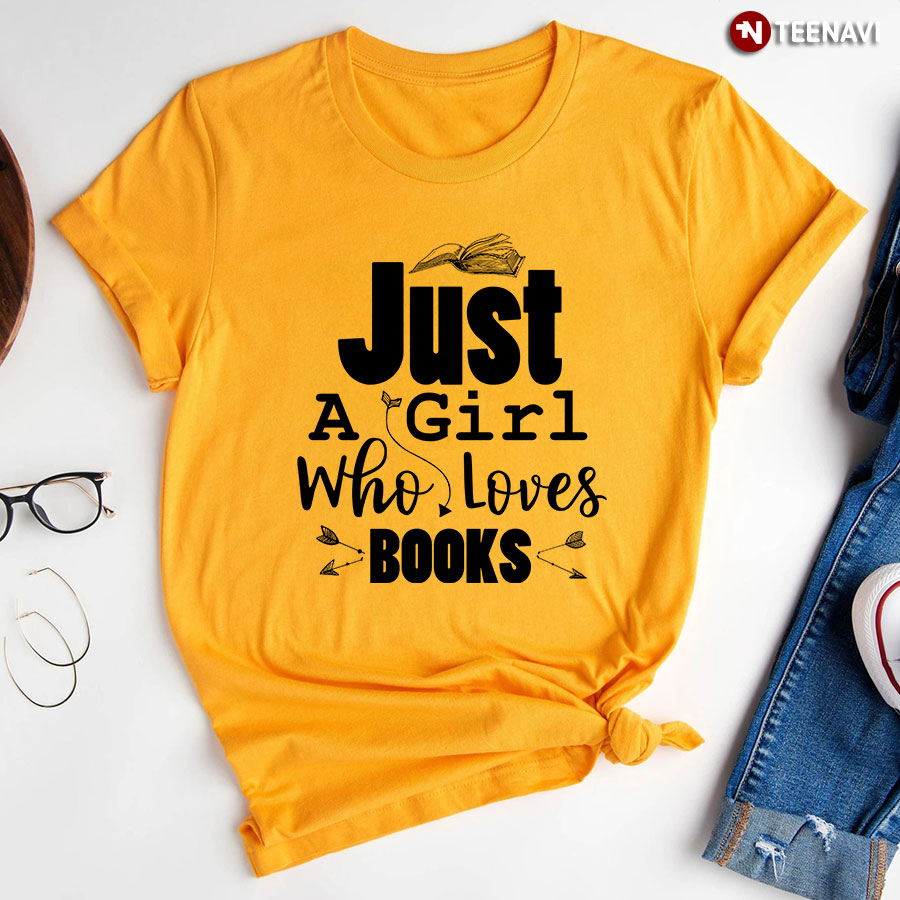 Just A Girl Who Loves Books T Shirt Plus Size Tee