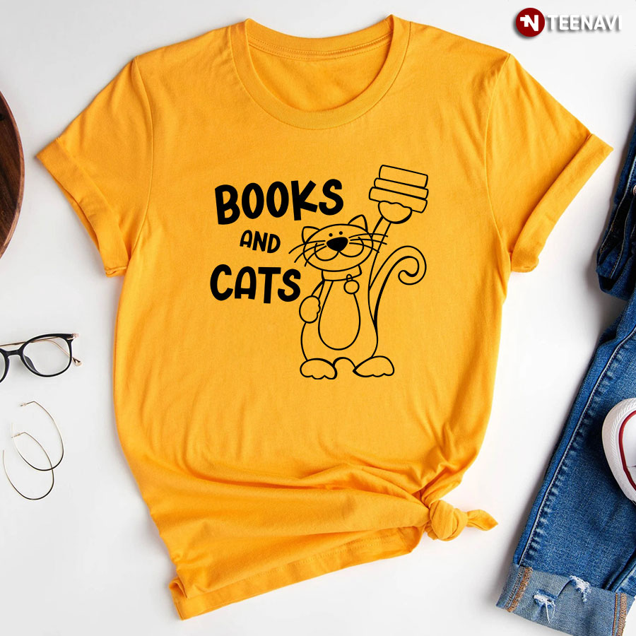 Books And Cats T Shirt