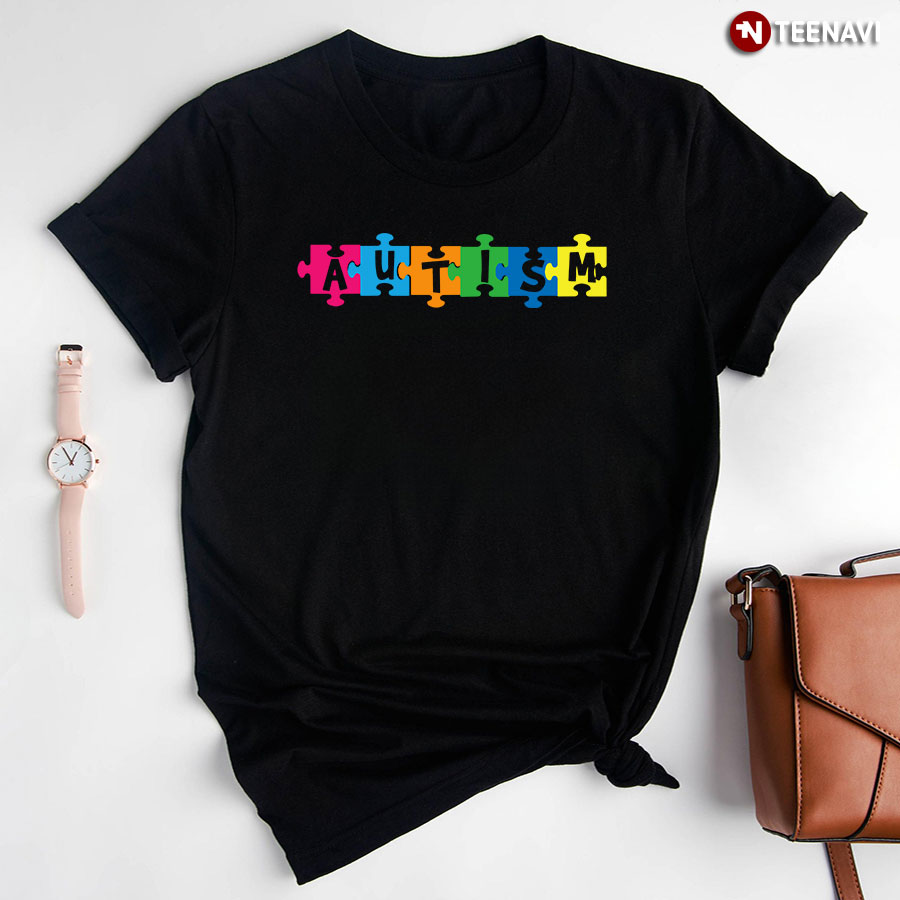 Autism Puzzle Pieces T-Shirt - Plus Size Tee