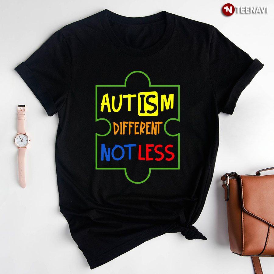 Autism Different Not Less Puzzle Piece T-Shirt