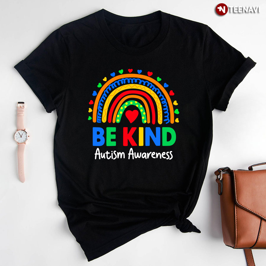 Be Kind Rainbow Autism Awareness T-Shirt
