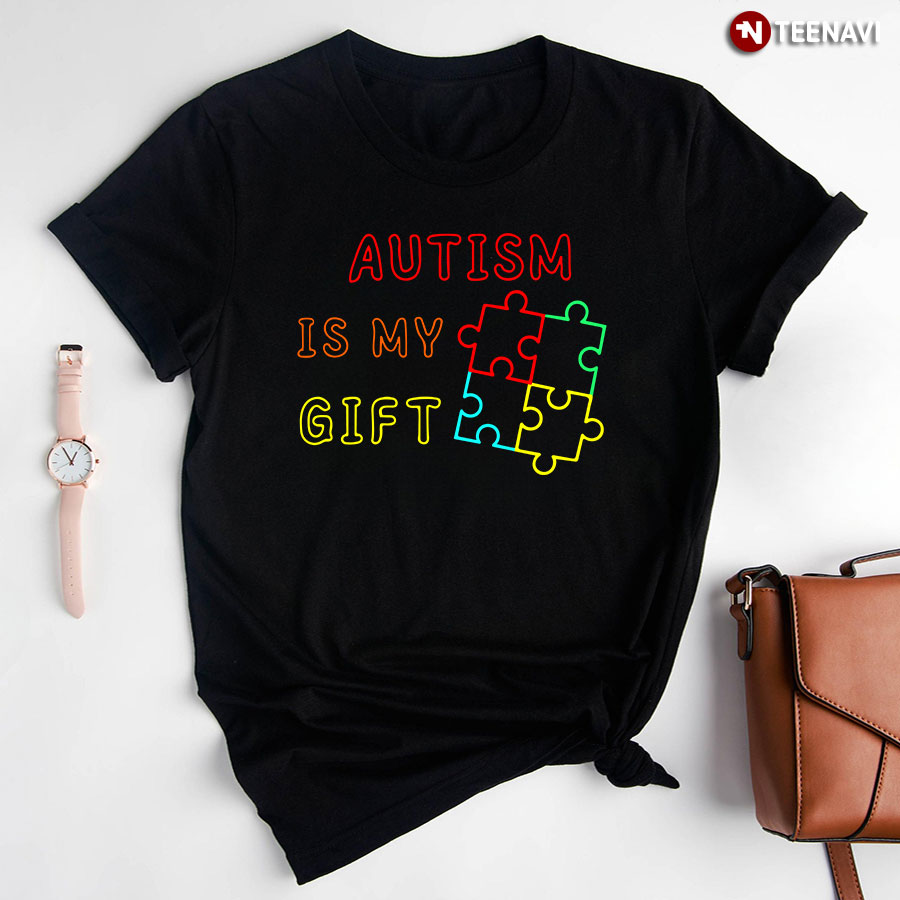 Autism Is My Gift Puzzle Pieces T-Shirt - Kids Tee