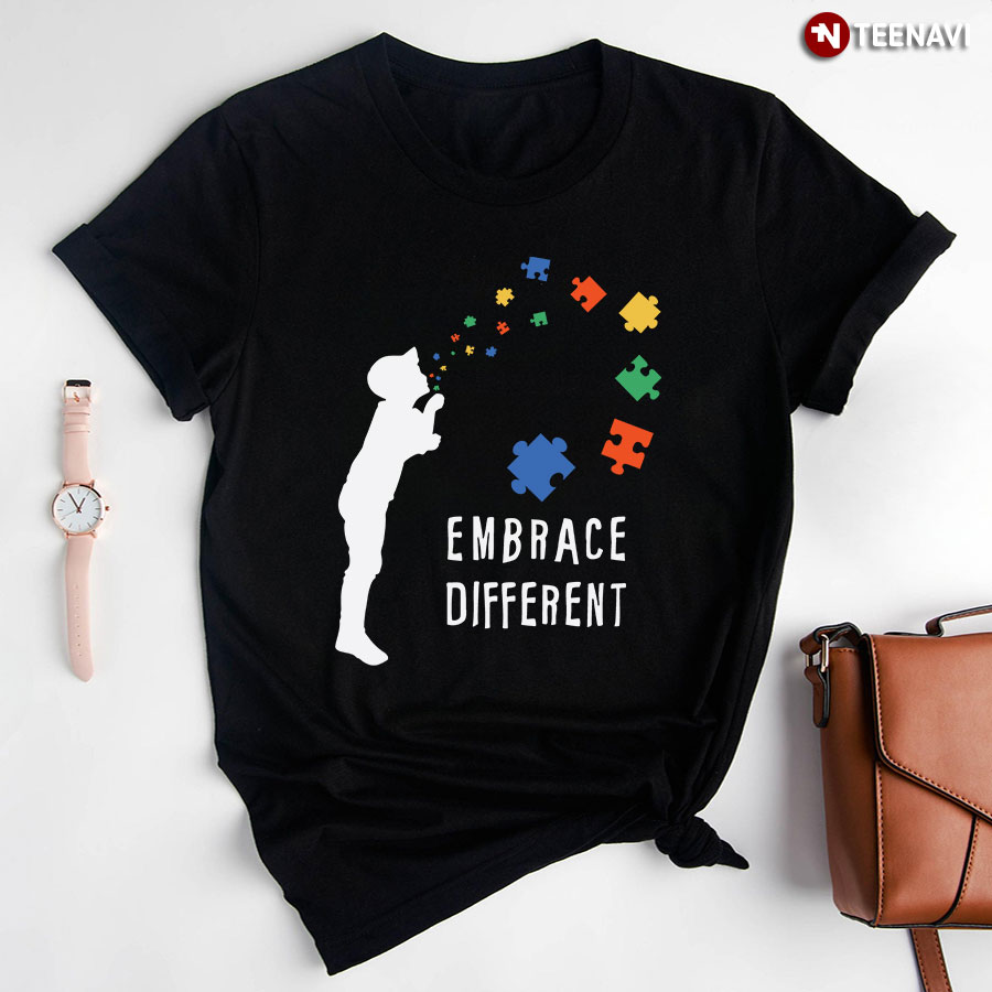 Embrace Different Kid Autism Awareness T-Shirt - Unisex Tee