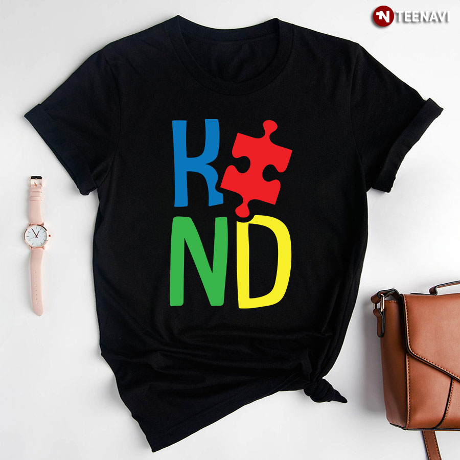 Kind Puzzle Piece Autism Awareness T-Shirt