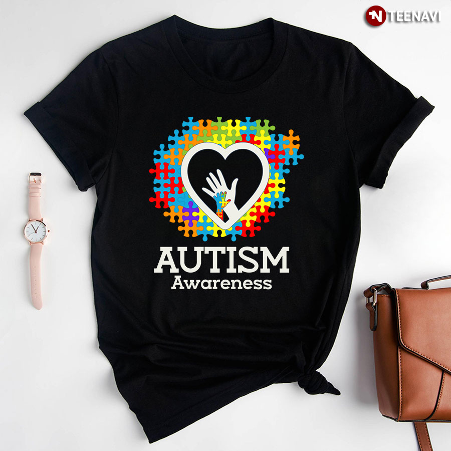 Autism Awareness Hands In Heart T-Shirt