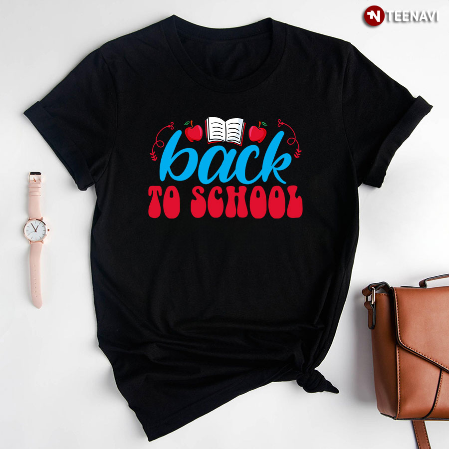 Back To School Red Apple Book Teacher T-Shirt