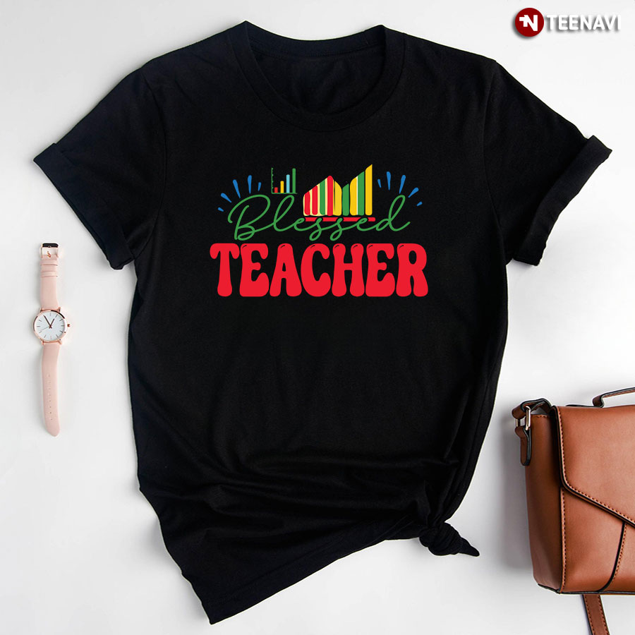 Blessed Teacher Chart Geography Teacher Back To School T-Shirt