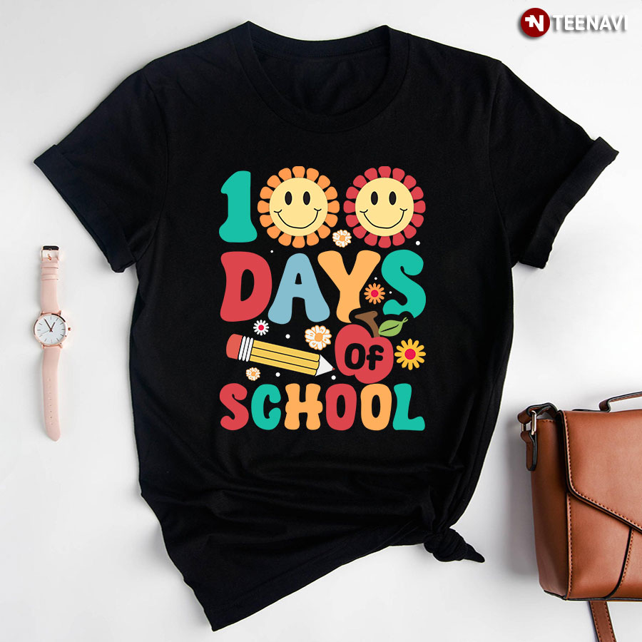 100 Days Of School Back To School T-Shirt - Floral Tee