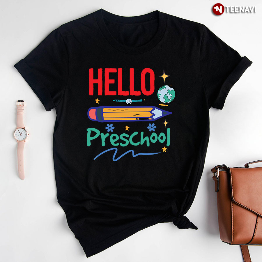 Hello Preschool Teacher Kid Back To School T-Shirt