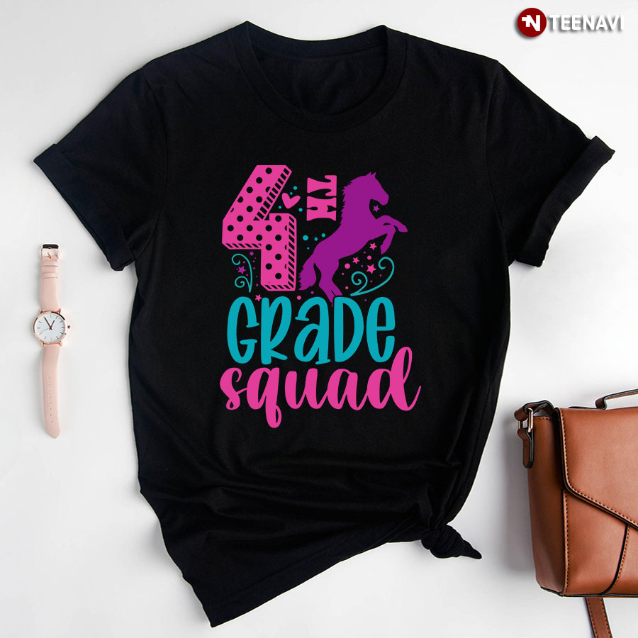 4th Grade Squad Horse Back To School T-Shirt