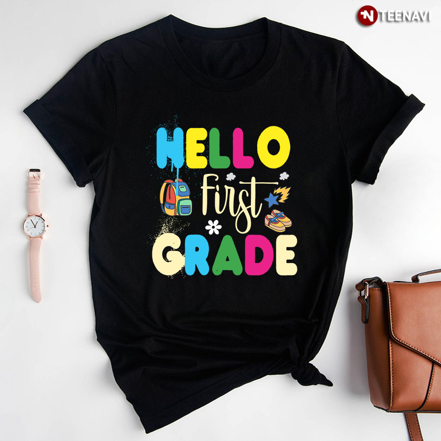 Hello First Grade 1st Grade Back To School T-Shirt