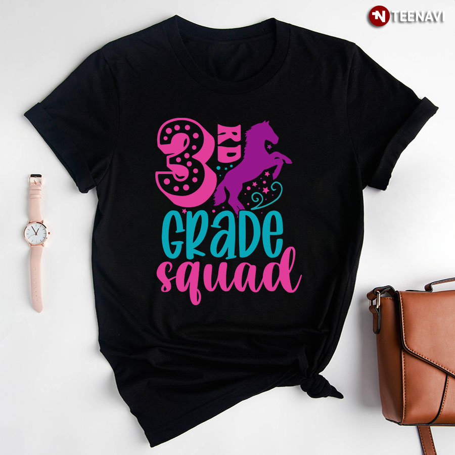 3rd Grade Squad Horse Back To School T-Shirt