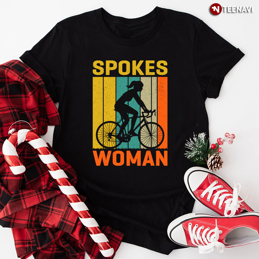 Spokes Woman Cycling Vintage T-Shirt