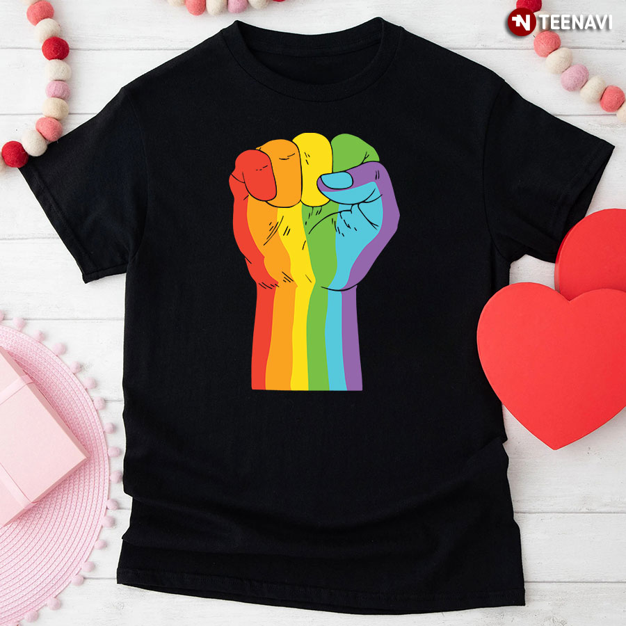LGBT Hand Rainbow Flag T-Shirt