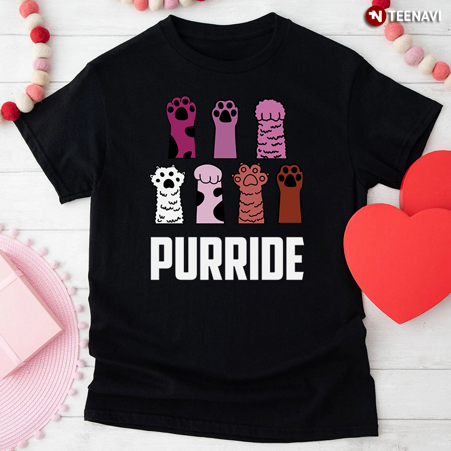 Purride Cat Paws Lesbian T-Shirt