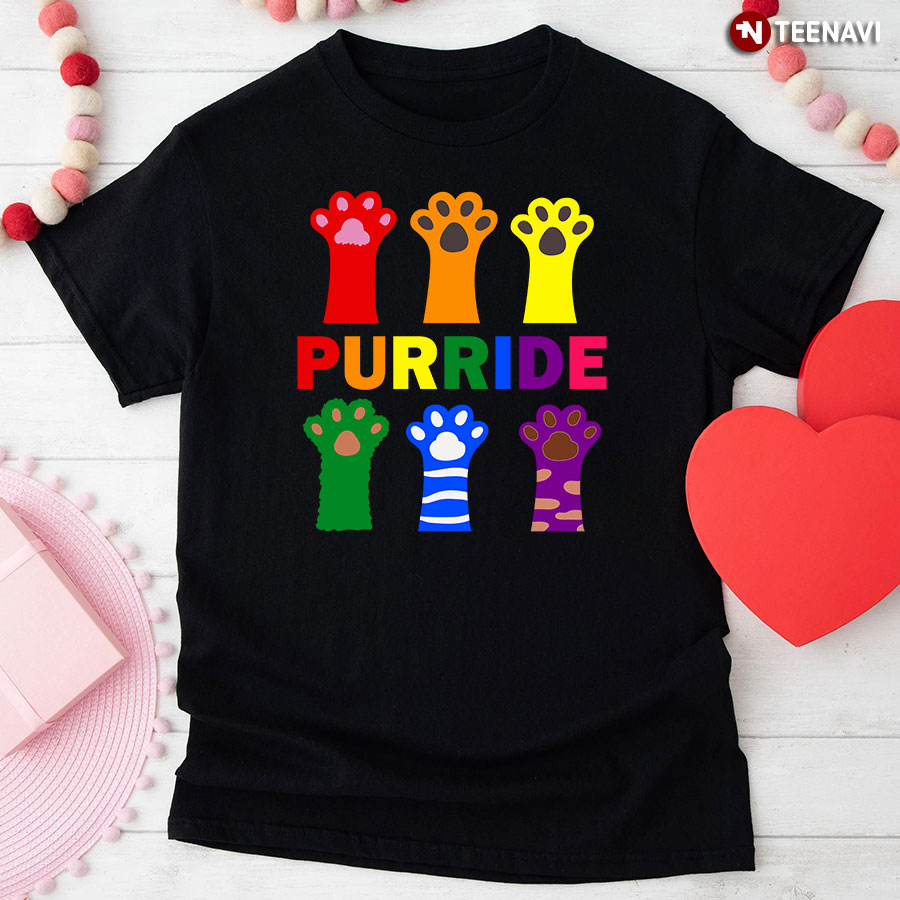 Purride LGBT Cat Paws T-Shirt
