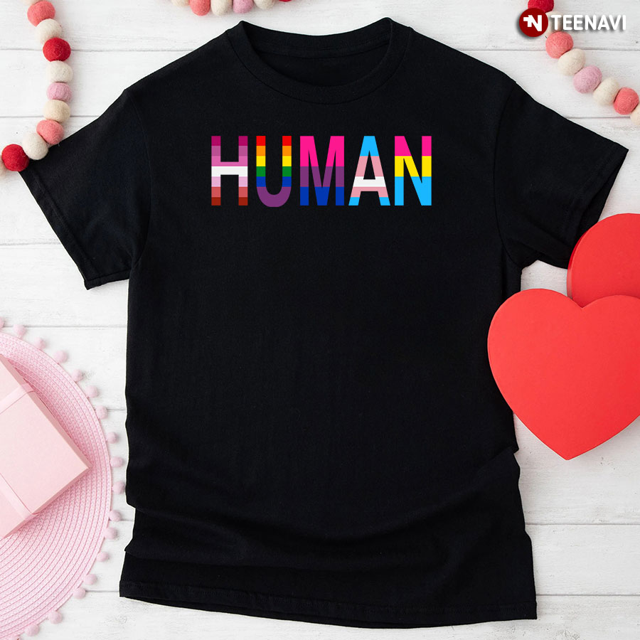 Human Lesbian LGBT Bisexual Transgender Pansexual T-Shirt