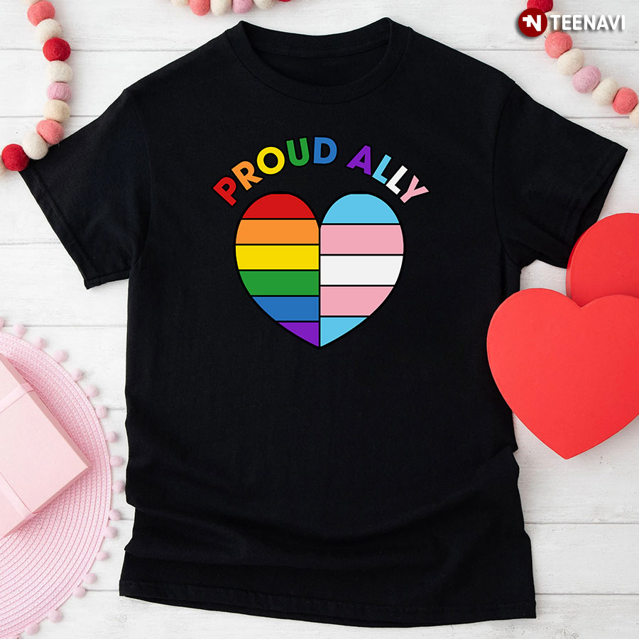 Proud Ally LGBT Transgender Heart T-Shirt