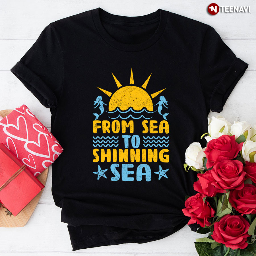 From Sea To Shinning Sea Mermaid T-Shirt