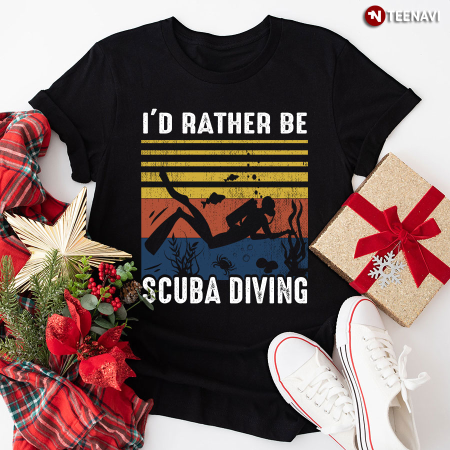 I'd Rather Be Scuba Diving Vintage T-Shirt