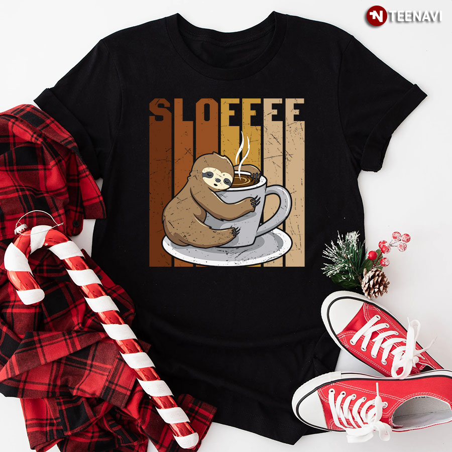Sloffee Sloth Coffee T-Shirt - Vintage Tee