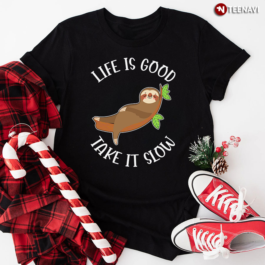 Life Is Good Take It Slow Sloth T-Shirt