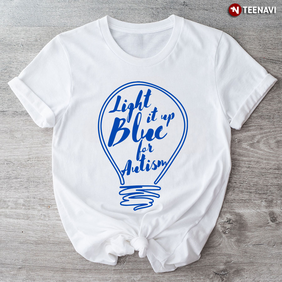 Light It Up Blue For Autism Light Bulb T-Shirt - Women's Tee