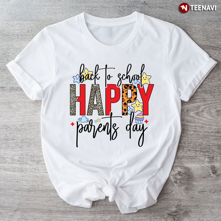 Back To School Happy Parents Day Cupcake Star Cloud T-Shirt