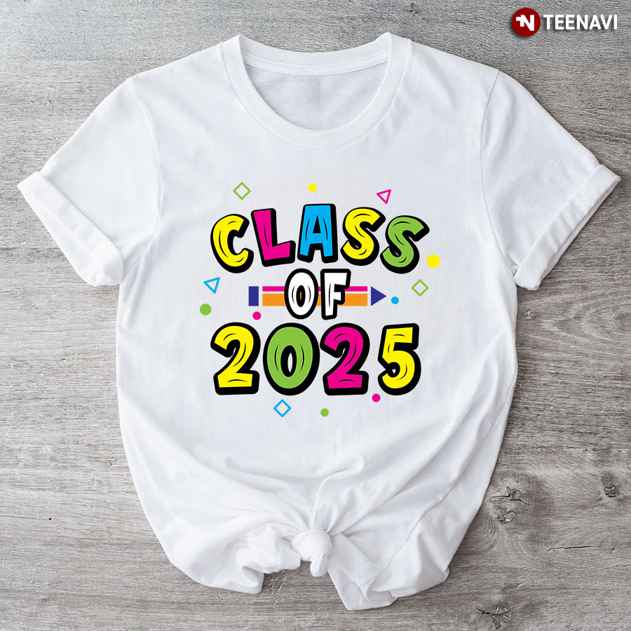 Class Of 2025 Crayon Student Back To School T-Shirt