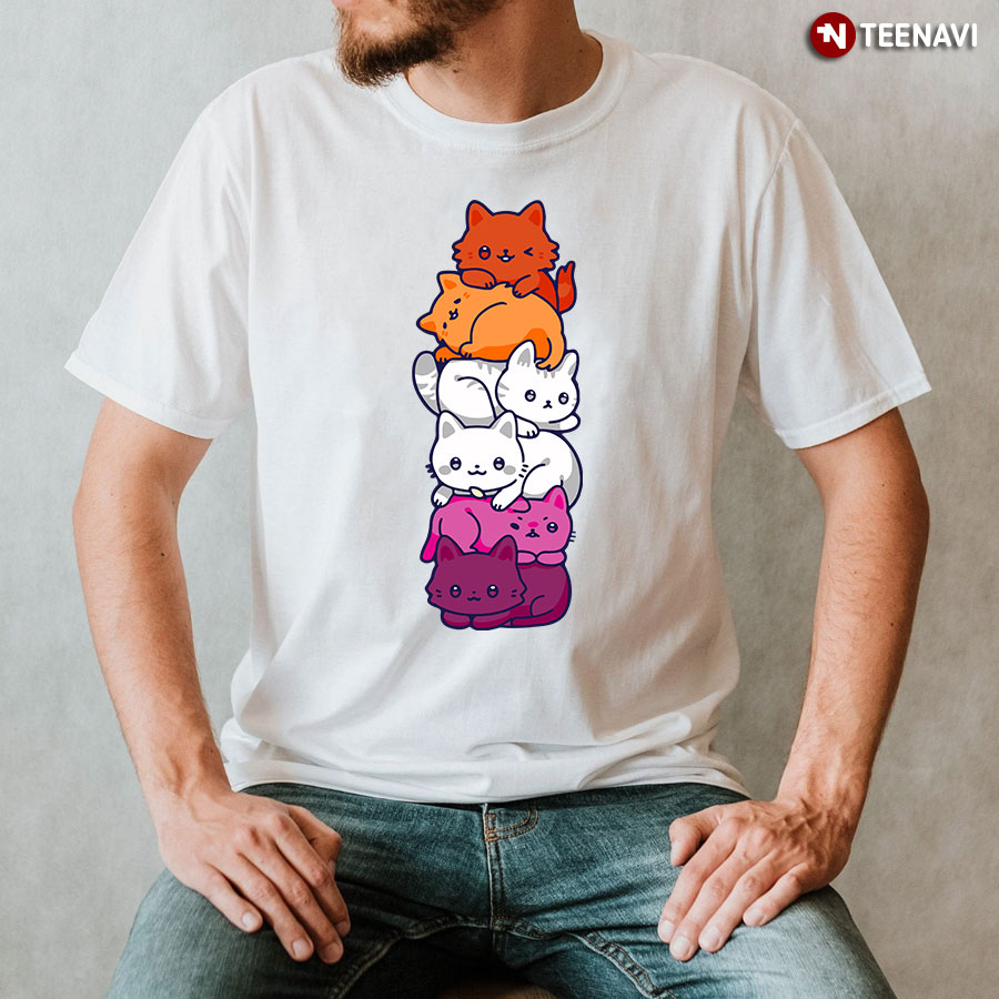 Cute Cats Lesbian Pride T-Shirt