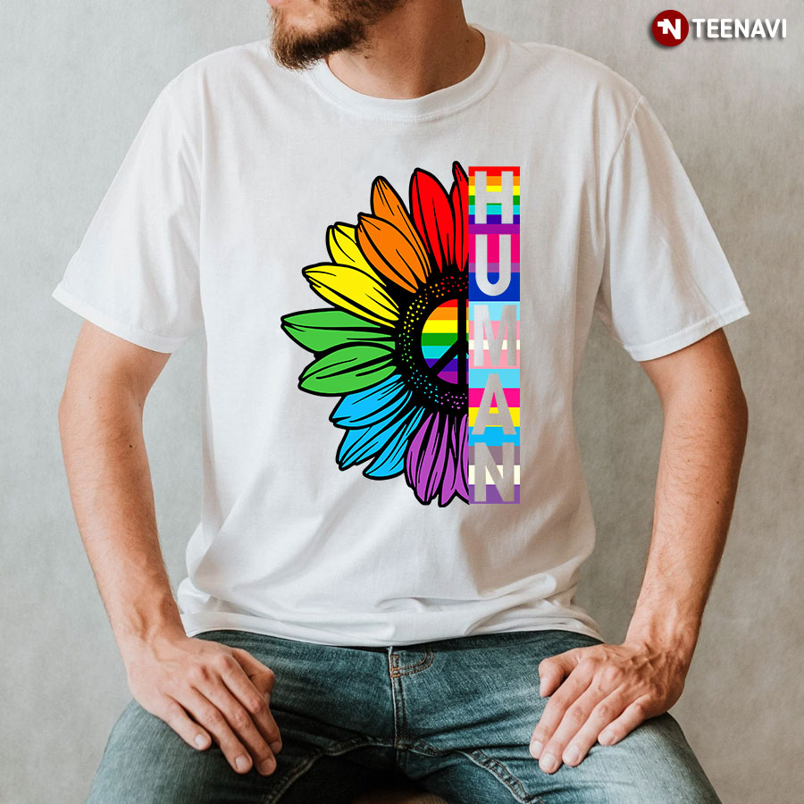 Human LGBT Sunflower T-Shirt