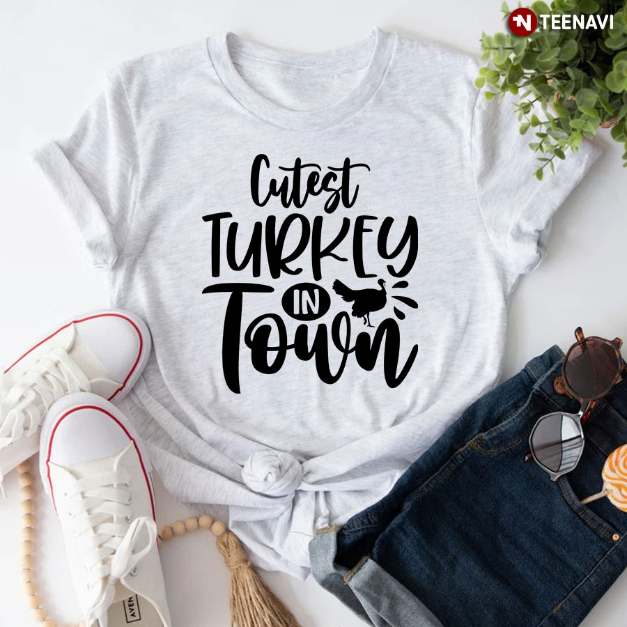 Coolest Turkey In Town Thanksgiving Vibes T-Shirt