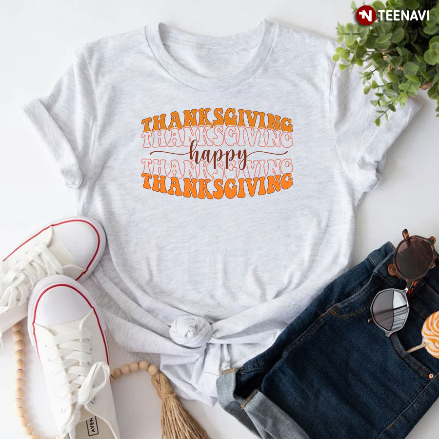 Happy Thanksgiving Autumn Vibes T-Shirt