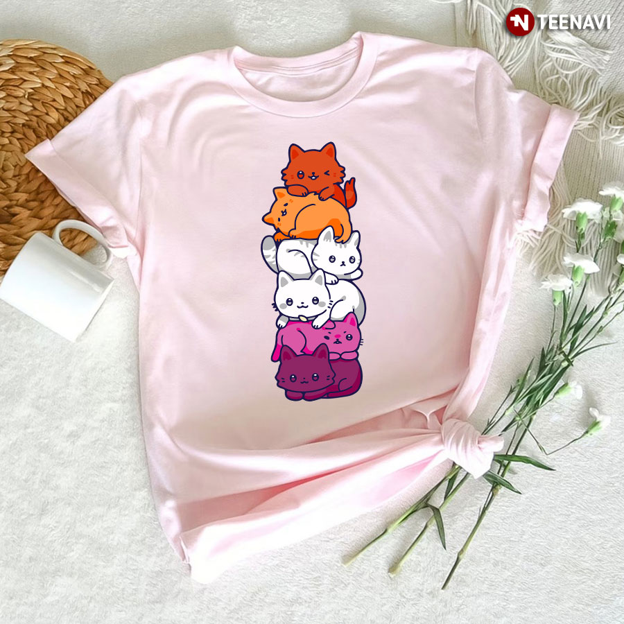 Cute Cats Lesbian Pride T-Shirt
