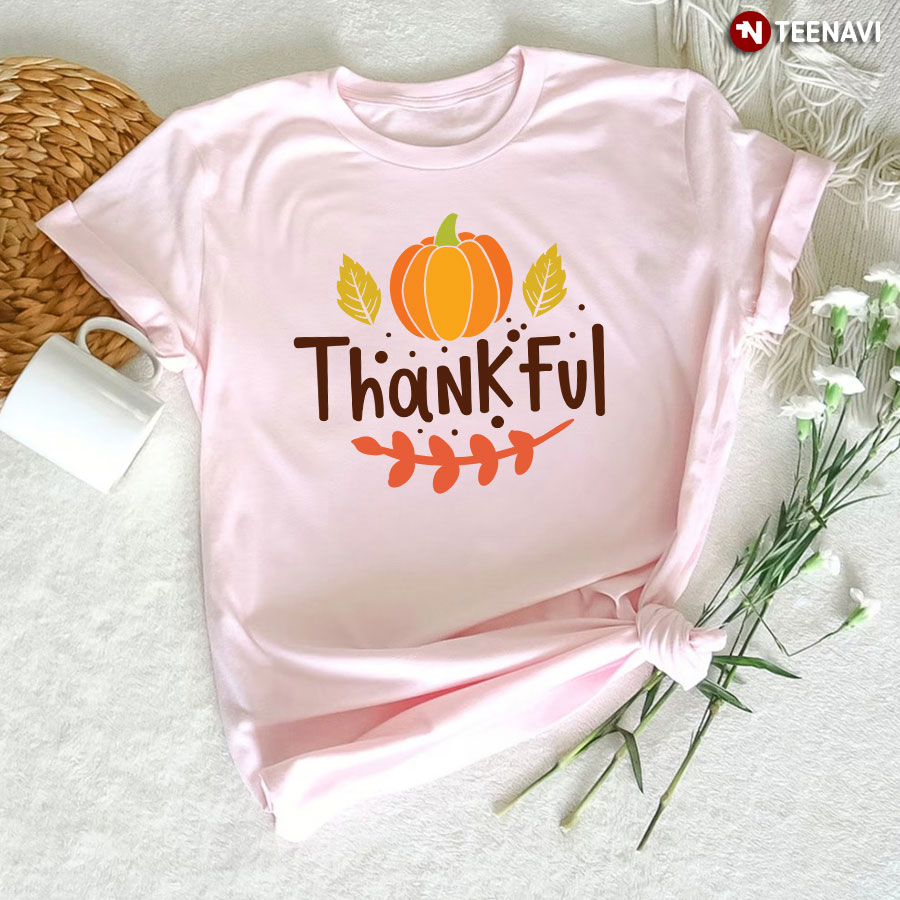 Thankful Pumpkin Happy Thanksgiving T-Shirt