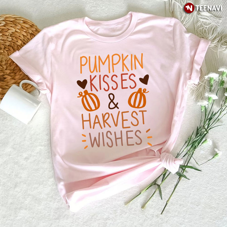 Pumpkin Kisses & Harvest Wishes Fall Season T-Shirt