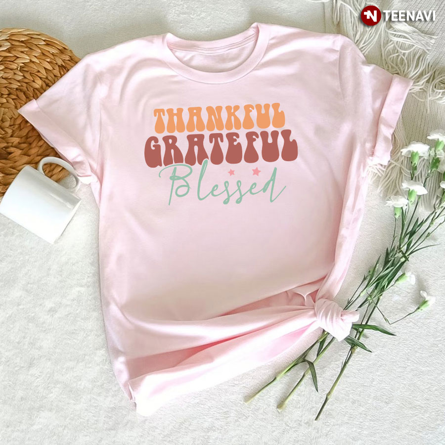 Thankful Grateful Blessed Thanksgiving T-Shirt