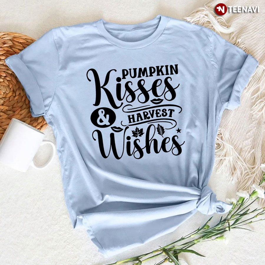 Pumpkin Kisses & Harvest Wishes Thanksgiving T-Shirt