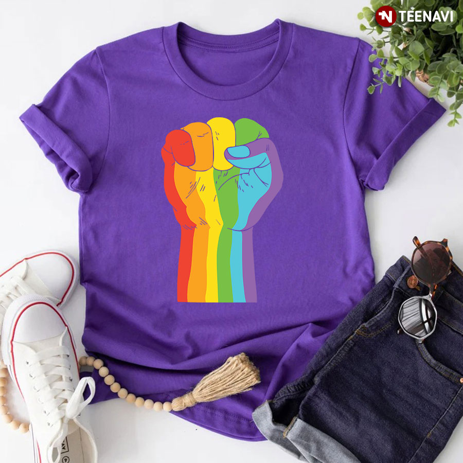 LGBT Hand Rainbow Flag T-Shirt