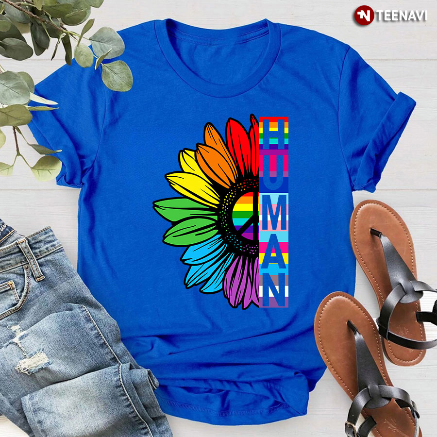 Human LGBT Sunflower T-Shirt