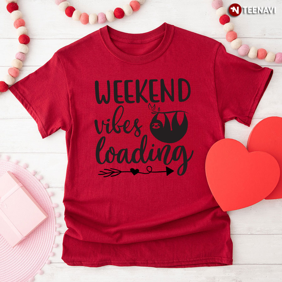 Weekend Vibes Loading Sloth T-Shirt - Plus Size Tee