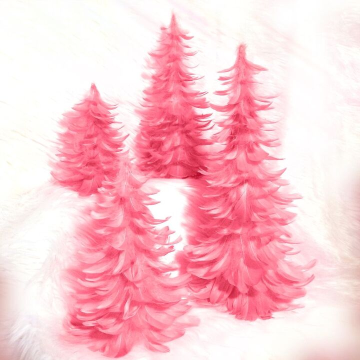 how to decorate a pink Christmas tree