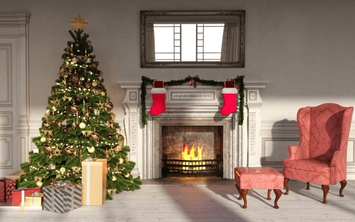 how to hang wreath above fireplace