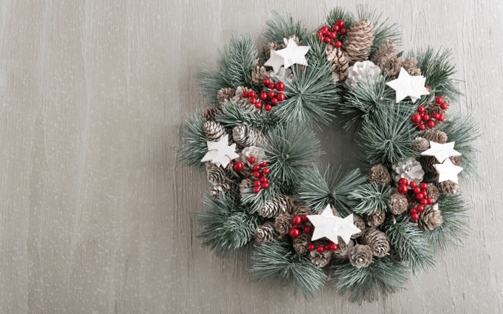 how to make a Christmas wreath from dollar tree