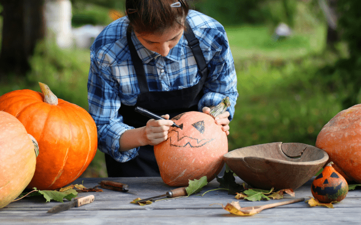 how to carve a zero in a Pumpkin