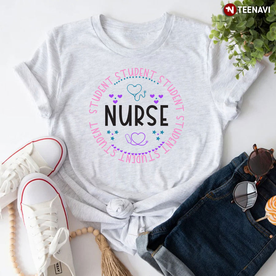 Nurse Student Stethoscope Heart T-Shirt - Men's Tee