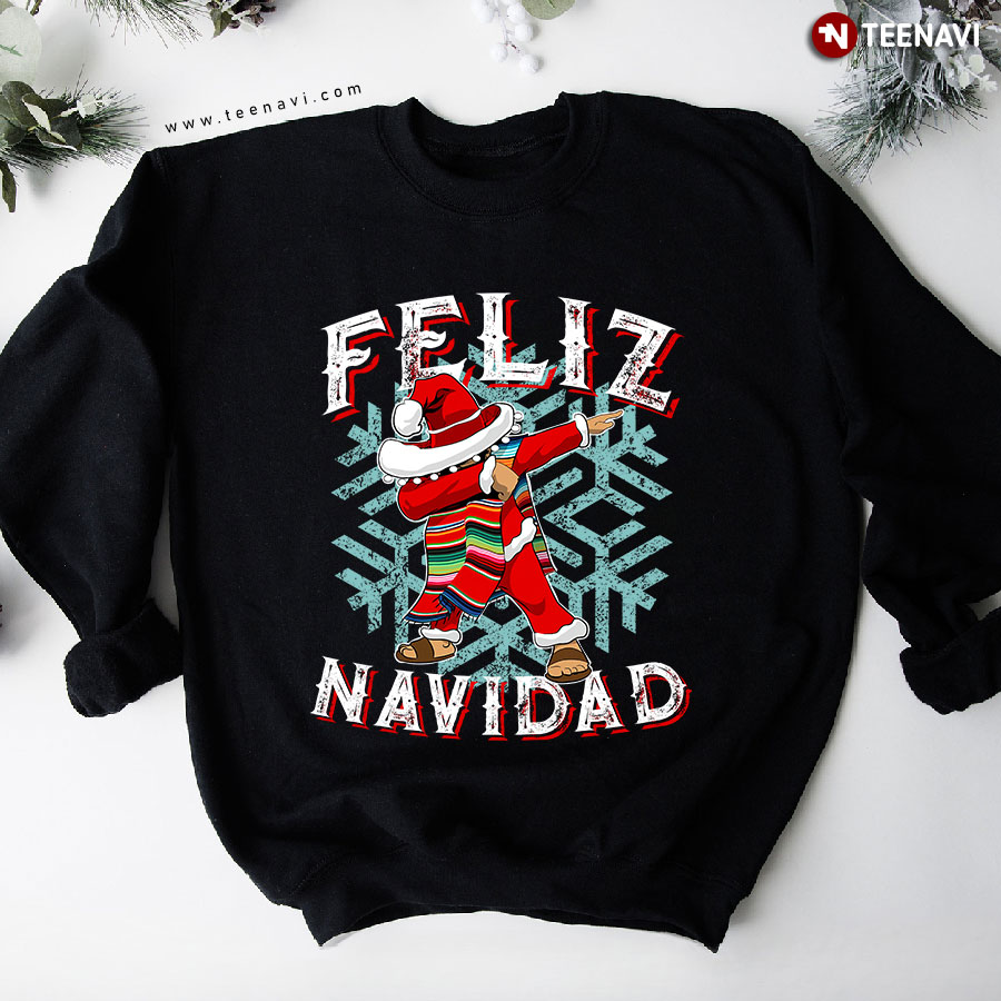 Feliz Navidad Dabbing Sombrero Mexican Christmas Sweatshirt